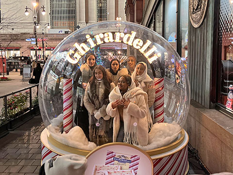 Ghirardelli sampling station